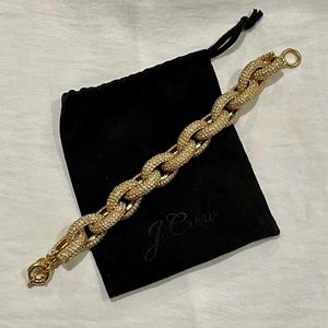J. Crew classic pavé link bracelet - Gold